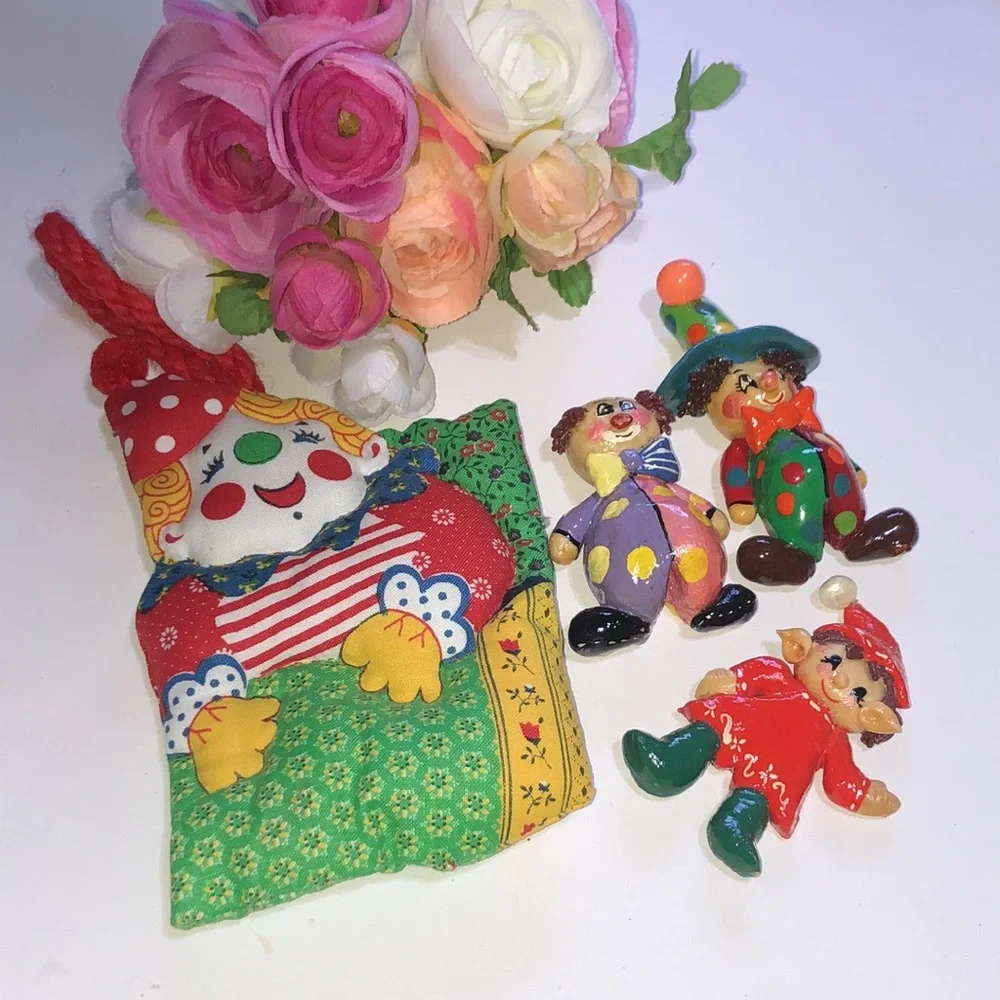 Clown Christmas ornaments 70s clown Christmas ornaments Creepy Clown